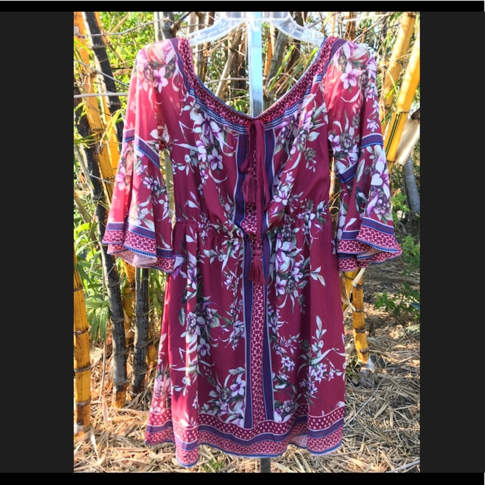 Dress summer with flowers